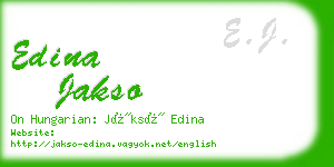 edina jakso business card